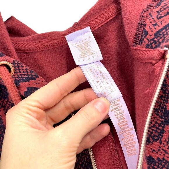 Savage X Fenty Sleep & Shine Hooded Jumpsuit Size S in Red Cocoa - Picture 6 of 12